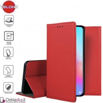 Telone smart magnet serijos atverčiamas dėklas - raudonas (telefonams Huawei Honor 9X Lite) Telone smart magnet serijos atverčiamas dėklas - raudonas (telefonams Huawei Honor 9X Lite)